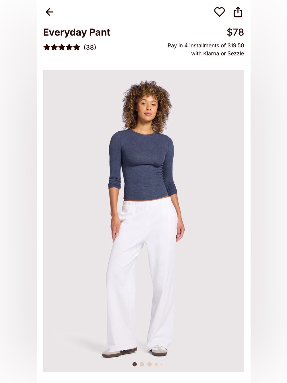 nuuds Everyday pant in white